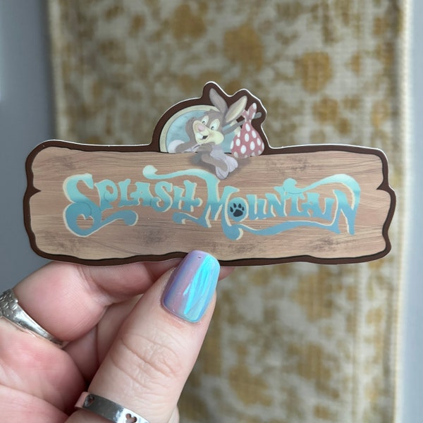 Splash Mountain Laptop Sticker | Splash Mountain Sign Sticker | Disney Laptop Sticker | Vinyl Waterproof Sticker