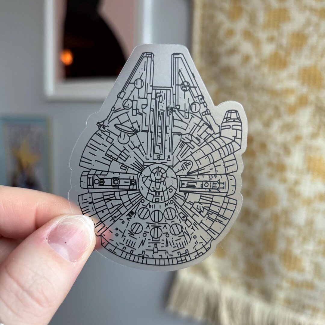 Millenium Ring Sticker Millennium Falcon Clear Sticker-black| Star Wars Sticker | Disney ...