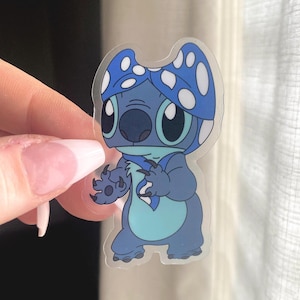 Bikini Head Stitch Clear Sticker | Lilo and Stitch Laptop Sticker | Disney Sticker | Waterproof Vinyl Water Bottle Sticker