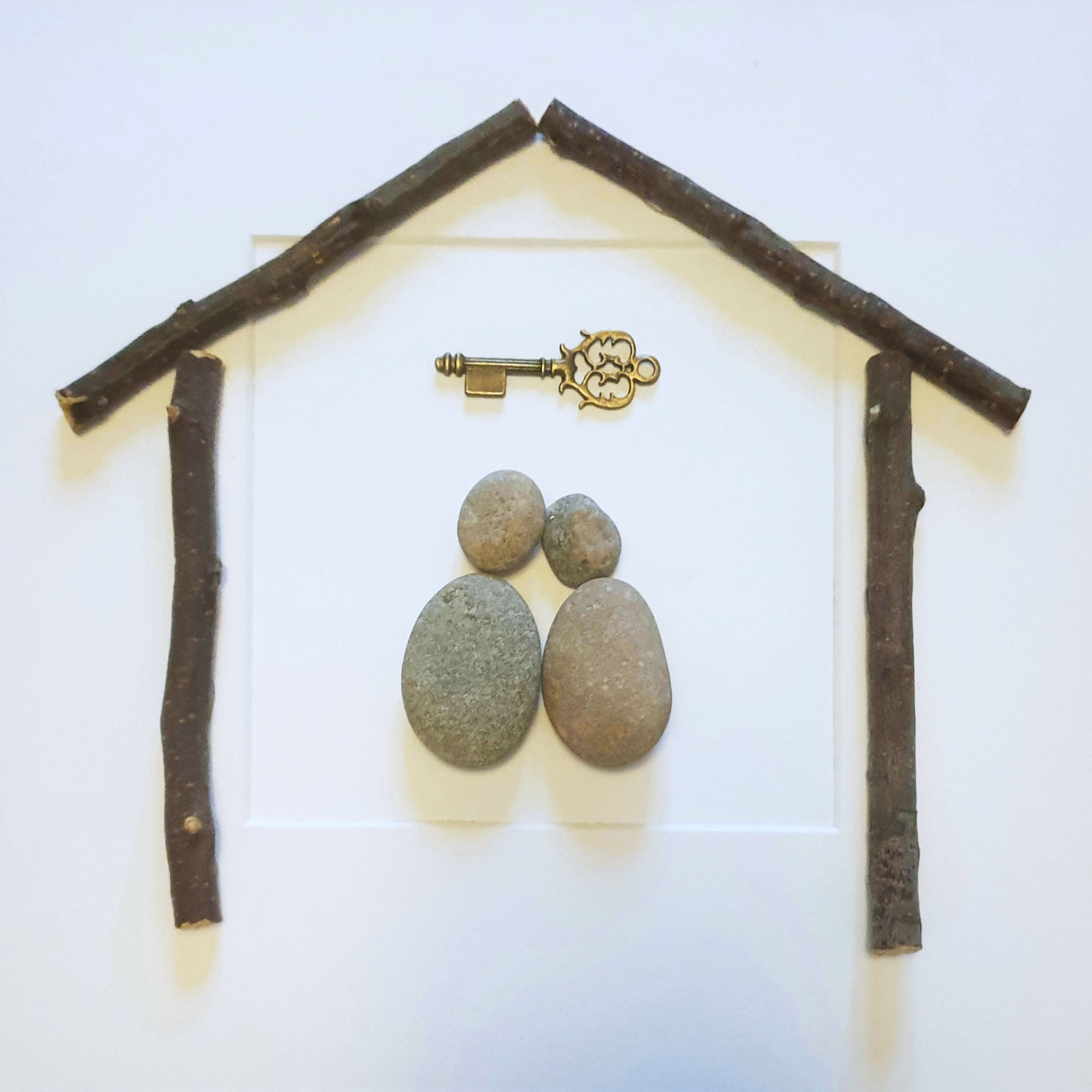 Home Pebble Art New Home Our First Home New Home Pebble Etsy