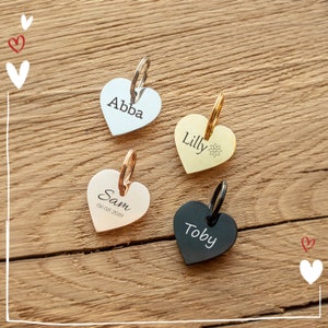 Herzförmige gravierte Haustiermarke, Valentinstag Geschenk, personalisierte Herzmarke, Valentinstag Geschenk für Tierliebhaber, Valentinstag Geschenk für Hund