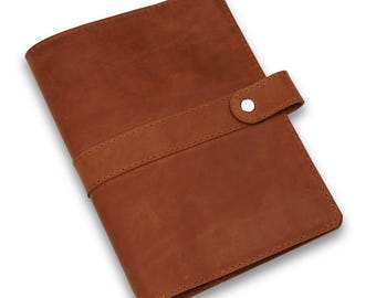 Engraved leather notebook cover, Refillable leather journal cover, Custom journal case, Leather notebook case, Leather Travel journal case
