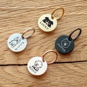 Name tag FOR DOGS, Engraved dog ID tag, Small dog tag, Personalized dog name tag, Custom pet Id tag, Funny dog tag, Dog collar tag, Pet gift