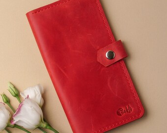 Handmade Womens leather wallet, Minimalist women bifold wallet, RFID wallet for women, Mother day gift, Birthday gift for mom
