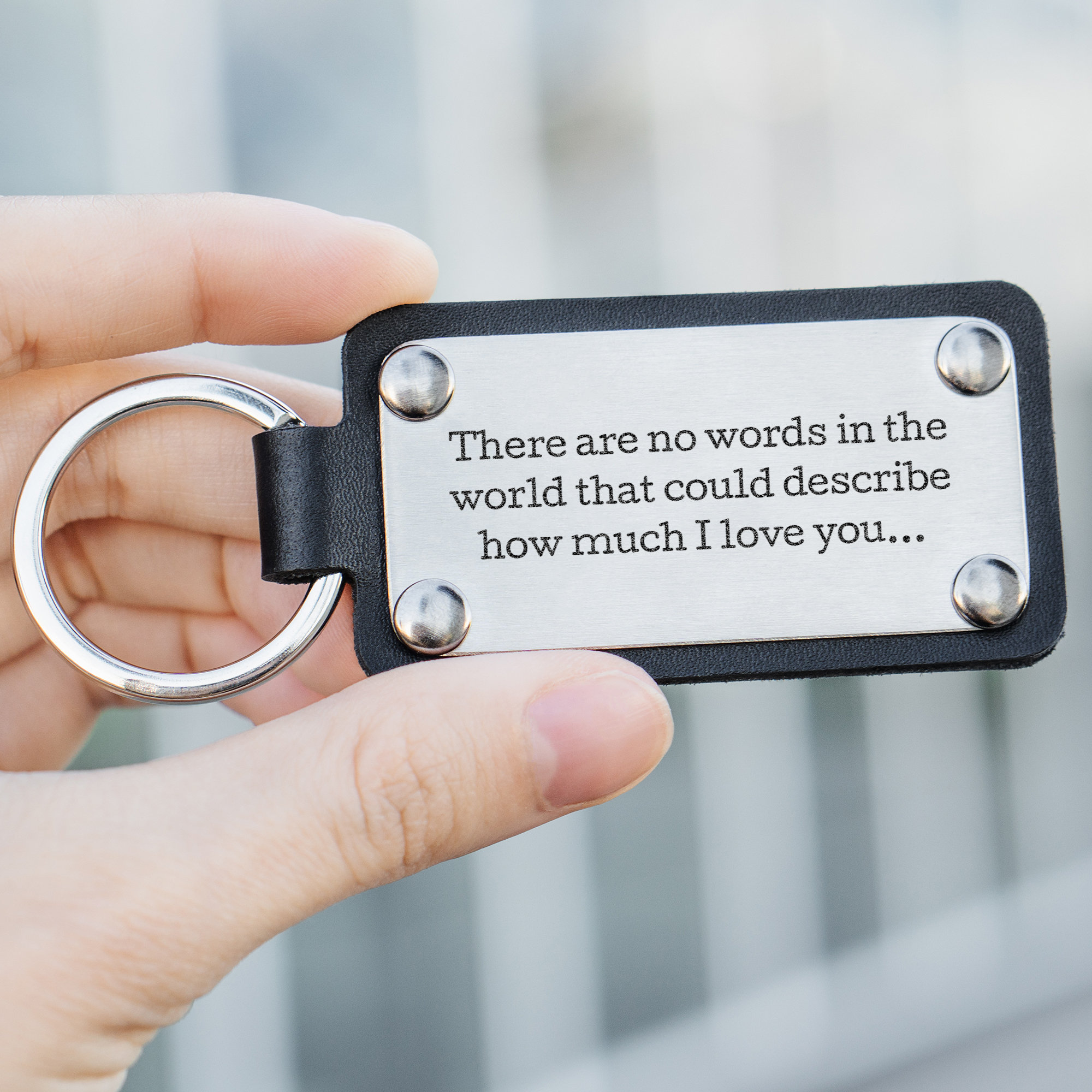 Personalized Leather Keychain, Custom Engraved Keychain, Personalized ...