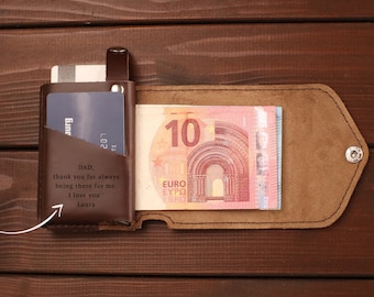 Personalized Premium Leather Wallet for Men | Custom Engraved Men's Bifold Wallet