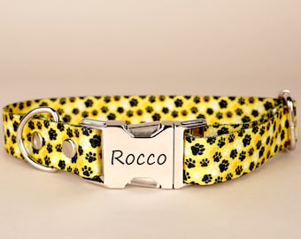 Collar con nombre de perro lindo y divertido, collar de perro personalizado impermeable, collar de perro personalizado ajustable, collar de mascota grabado con nombre de perro