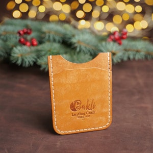 Personalisierter Kreditkartenhalter aus Leder, Kartenhalter aus veganem Leder, Weihnachtsgeschenk für Freund, Weihnachtsgeschenk für Vater, Geschenk für Sohn