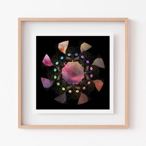 Black Cat Space Print, Astrology, Cat Artwork, Cat Lover Gift, Black Cat Decor, Mystical Felines, Ancient Cats, Space Photography