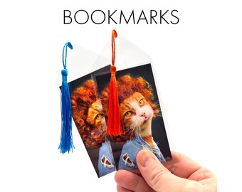 Katzenliebhaber Lesezeichen, Geschenke für Leser, Katzen Person Geschenk, Originale Katzenkunst, Einzigartige Katzen Geschenkidee