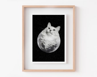 Spilla Gatto Con Luna E Stelle - MetalloSmalto, Design Vintage Per Appassionati Di Astronomia - Foto 10