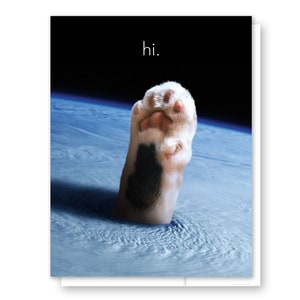 Salut - Carte Vous pensez à vous, carte de voeux spatiale, carte pour toutes les occasions, carte de bonjour, carte meilleur ami, correspondant, astronomie, carte céleste