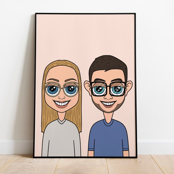 Custom portrait illustration Portrait from Photo, Capture Precious Moments with Custom Portrait Illustration, Personalized Art