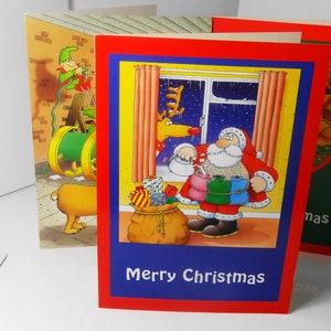 Three original vintage Christmas cards