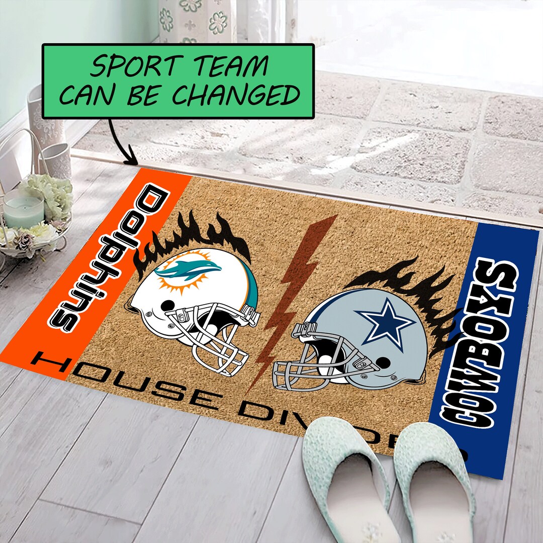 Custom House Divided Doormats NFL Football Doormats Funny Etsy