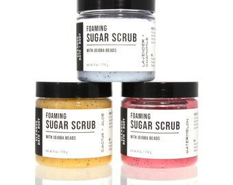 Foaming Sugar Scrub with Jojoba Beads