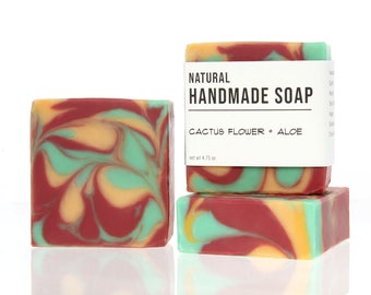 Cactus Flower and Aloe - Handmade Bar Soap - Floral Scent