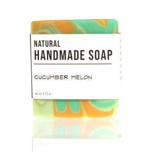 Cucumber Melon Handmade Bar Soap Fruity Scent image 3