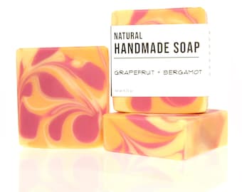 Grapefruit and Bergamot - Handmade Bar Soap - Citrus Scent