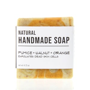 Orange Pumice Exfoliant Handmade Bar Soap Citrus Scent image 3