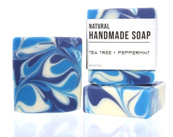 Tea Tree and Peppermint - Handmade Bar Soap - Mint Scent