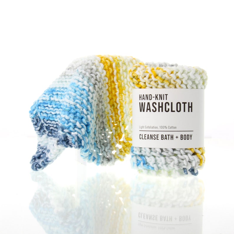 Hand-Knit Washcloths Beach image 1