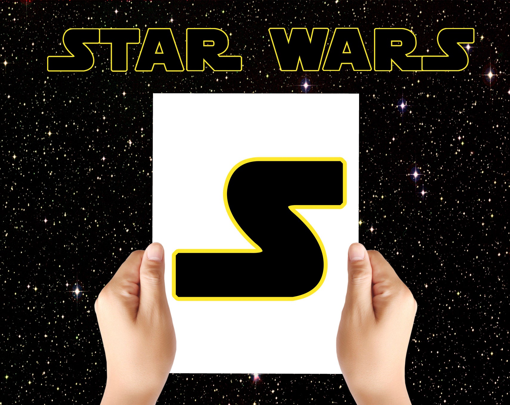 Star wars alphabet font clipart jedi letters birthday party Etsy
