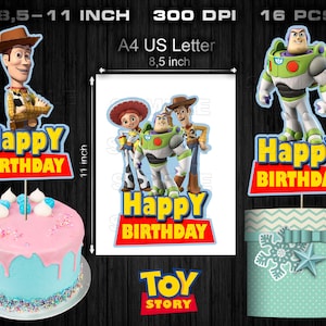 Toy Story Mittelstücke, Toy Story Partyzubehör, Spielzeug Geschichte Geburtstagsparty, druckbare Spielzeug Geschichte, Spielzeug Clipart, digitale Spielzeug Geschichte Dekor