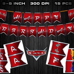 Autos Banner, Autos Partyzubehör, Geburtstagsparty, printable Banner, digitales Banner, Schilder, Tags, Etiketten, Clipart, digitaler Download, Gefallen