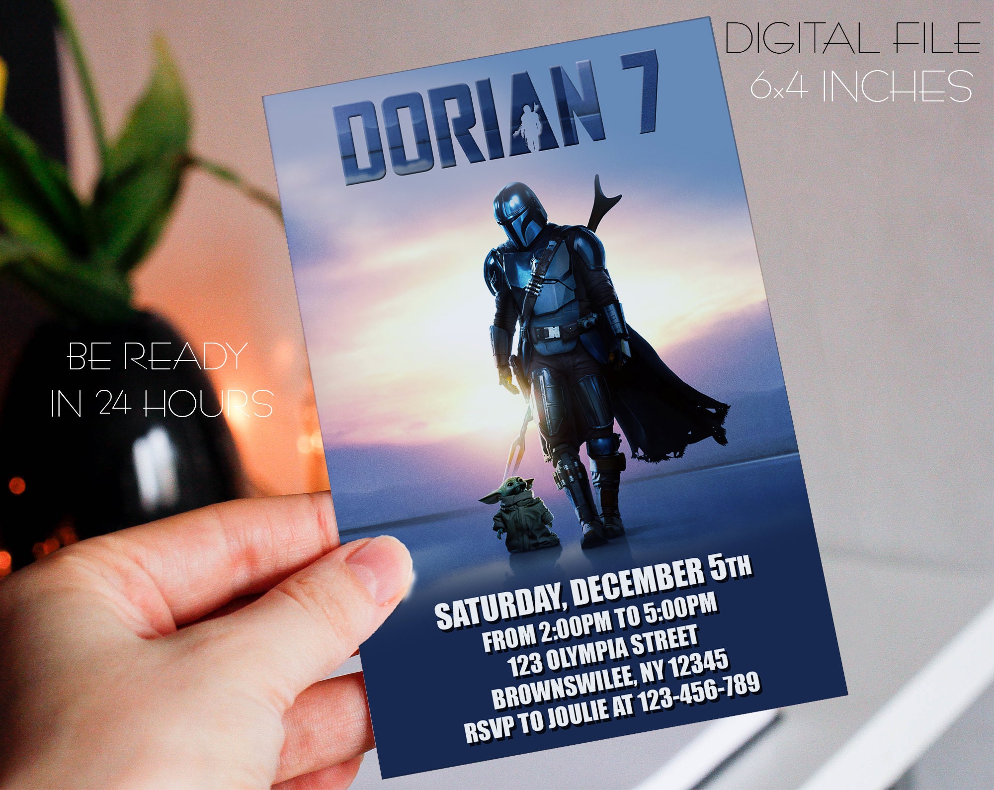 the mandalorian invitation digital the mandalorian birthday invitation the mandalorian party baby yoda groga invitation instant download