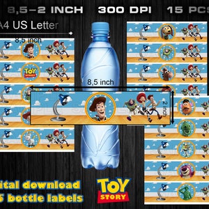 Toy Story Bottle Labels: Birthday Party Wrappers (Digital Download)