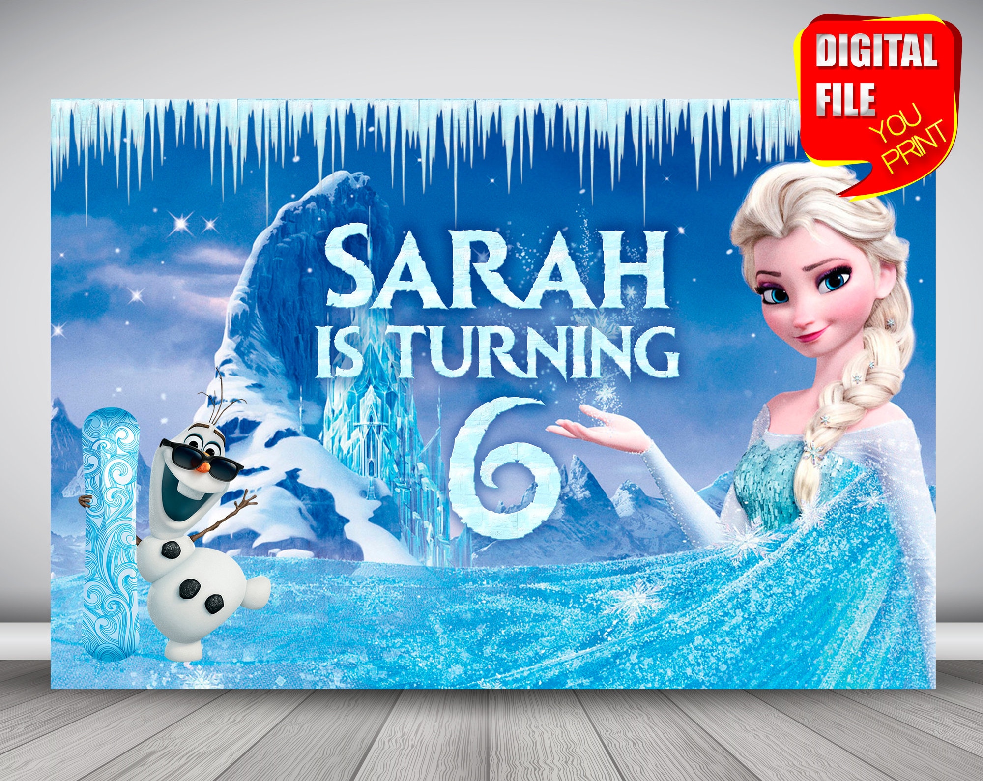 Kids Birthday banner Frozen.