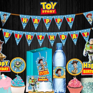Toy Story Partyzubehör BUNDLE, Toy Story Geburtstagsparty, Toy Story Mittelstücke, druckbare Toy Story, digitale Toy Story, Tags, Clipart