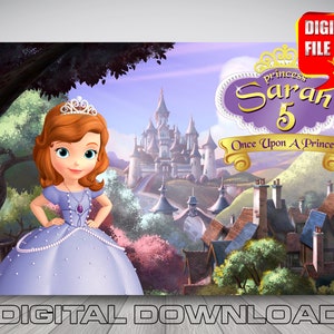 Sofia Die Erste Kulisse Banner Disney Sofia Geburtstag Party Etsy