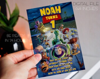 Toy Story Invitation Digital Toy Story Birthday Party Etsy India