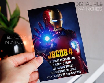Ironman Invite Etsy