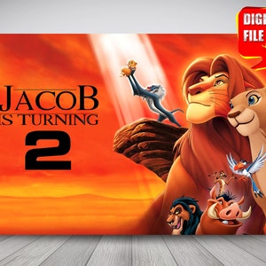 lion king backdrop banner, lion king birthday party, lion king digital printable lion king, party decoration party supply, disney lion king