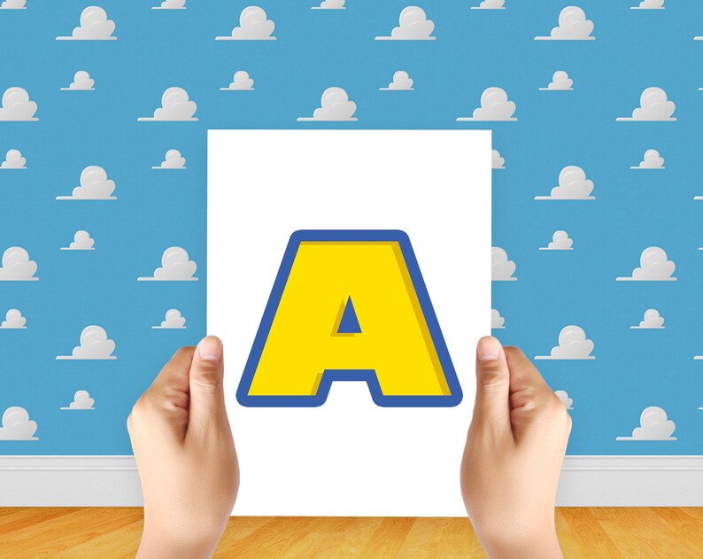 Toy story alphabet font clipart letters birthday party | Etsy