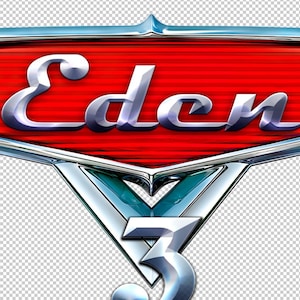 Logotipo de cumpleaños de Cars personalizado, nombre personalizado, decoración para fiesta (descarga digital) imagen 4