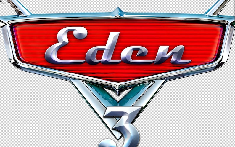 Logotipo de cumpleaños de Cars personalizado, nombre personalizado, decoración para fiesta (descarga digital) imagen 4