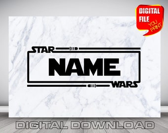 Mandalorian Birthday Backdrop Banner, Star Wars Party (Digital Download)