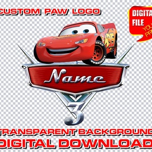 cars logo personalized cars cake topper digital cars birthday party logo, cars party logo centerpices, clipart, printable birthday cars png