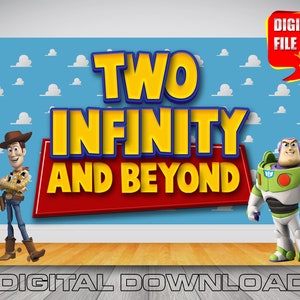 Toy Story Hintergrund Banner, Toy Story Geburtstagsparty Buzz Woody, Toy Story Party Dekoration Party, digital druckbare Disney Pixar Spielzeug Geschichte
