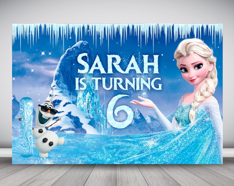 Frozen backdrop Frozen birthday party Frozen party | Etsy