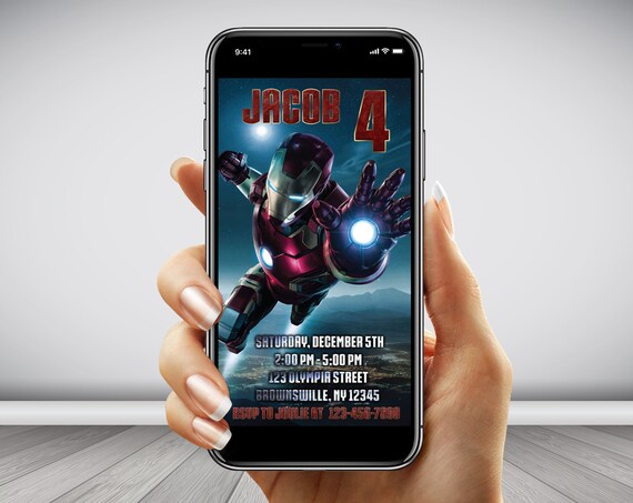 Iron Man Birthday Party Invitation Digital Ironman Birhtday Etsy Iron Man Birthday Party Invitation Digital Ironman Birhtday Etsy
