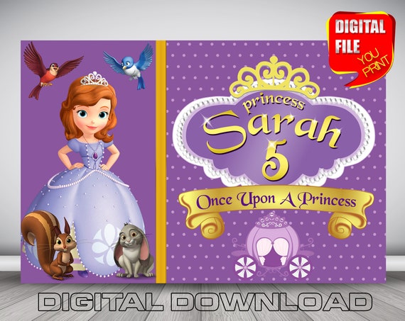 Sofia Die Erste Kulisse Banner Disney Sofia Geburtstag Party Etsy