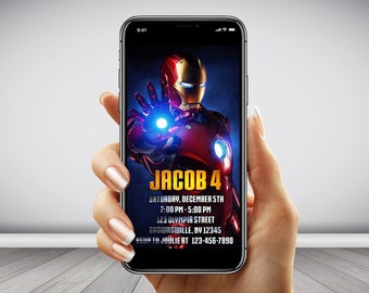 Invito di compleanno Ironman: invito telefonico Avengers (digitale)