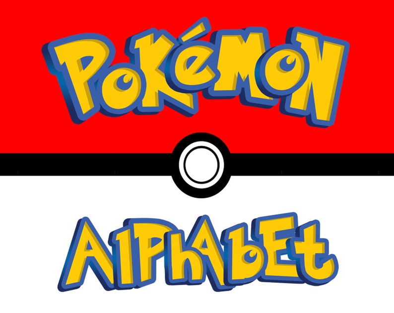 Pokemon Png Birthday Party Supplies Pokemon Alphabet Font Clipart Letters Pokemon Party Decorations Digital Pokemon Printable Pokemon Clip Art Art Collectibles Imranzclinic Com