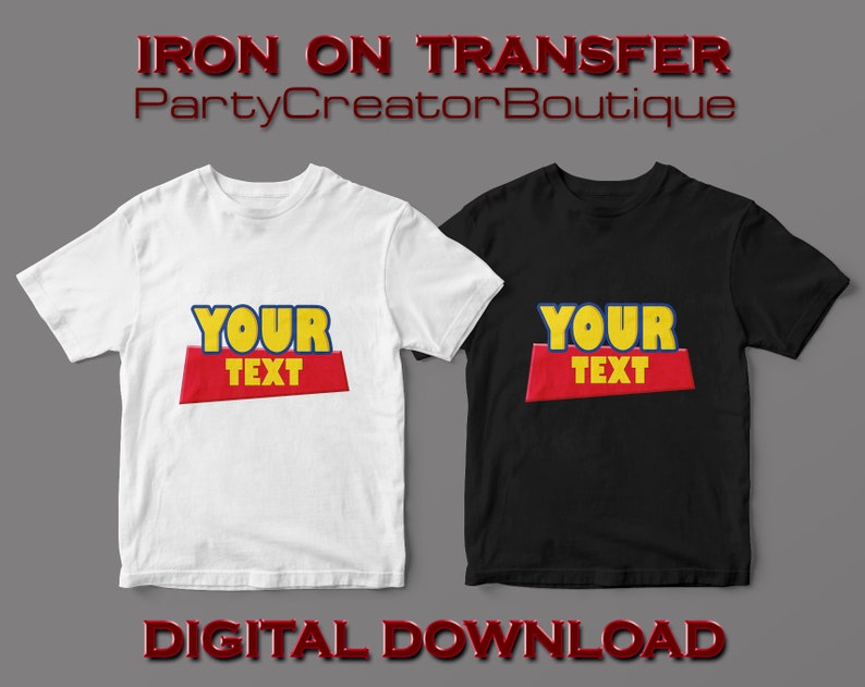 stencil printable digital party supplies birthday party decorations decals toy story iron on transfer custom diy shirt design vinyl