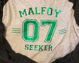Draco Malfoy Inspired Quidditch Shirt Etsy